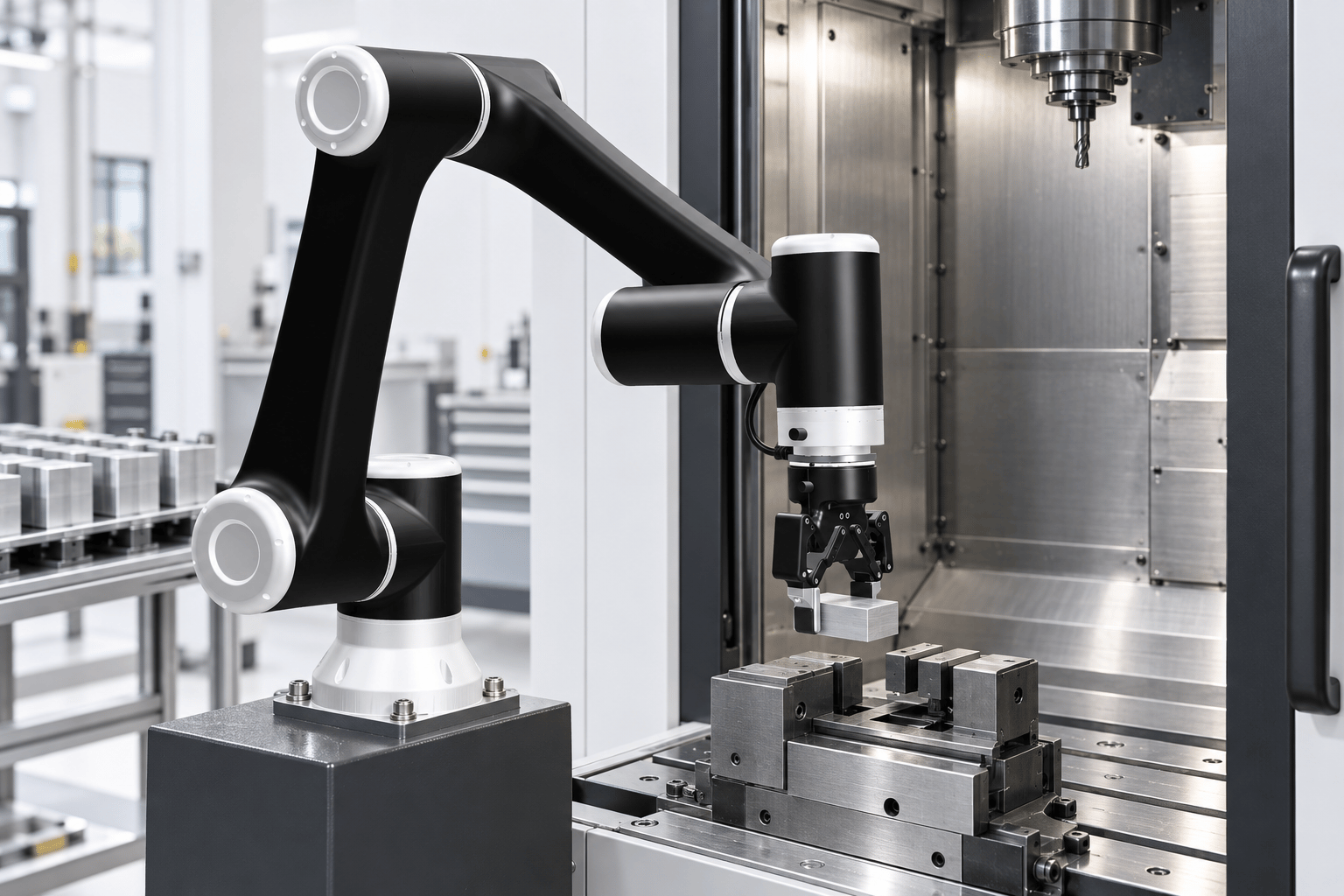 Machine tending with a Kikobot robot