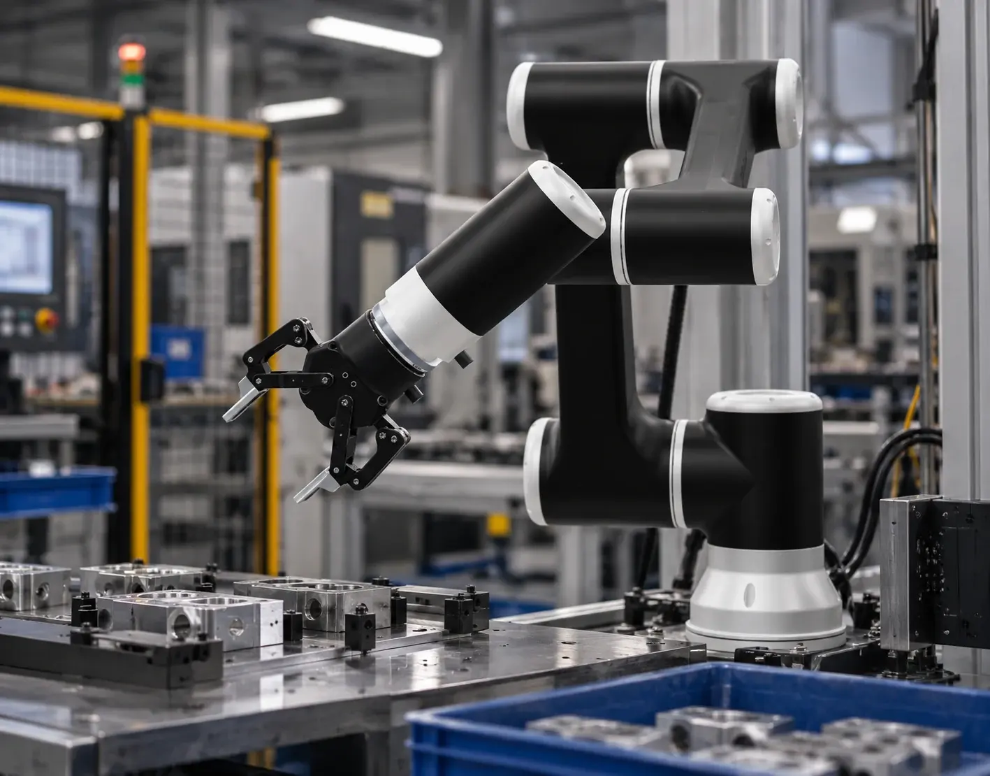 Kikobot CI robot handling components on a production floor