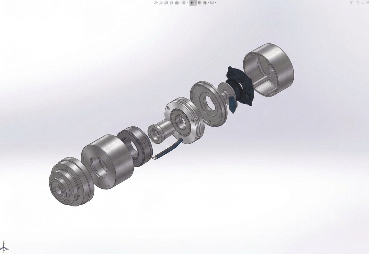 Exploded view of a Kikobot KH harmonic actuator