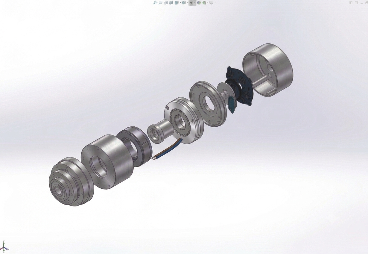 Exploded view of a Kikobot KH harmonic actuator
